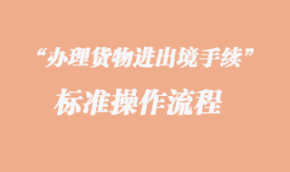 辦理貨物進出境手續流程