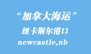 加拿大海運(yùn)港口：紐卡斯?fàn)枺╪ewcastle,nb）港口