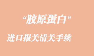 膠原蛋白進口報關(guān)清關(guān)手續(xù)